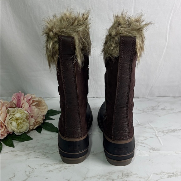 Sorel Joan of Arctic Waterproof Winter Boots | Dark Brown Faux Fur Lined Women’s - Picture 5 of 7